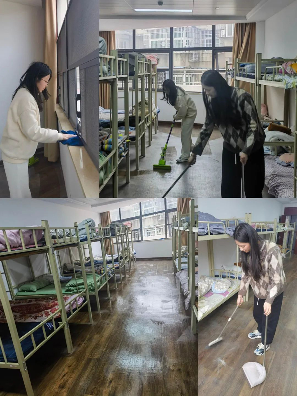 機關(guān)團支部組織志愿者開展“扮靚新宿舍，溫情暖人心”集中清掃活動